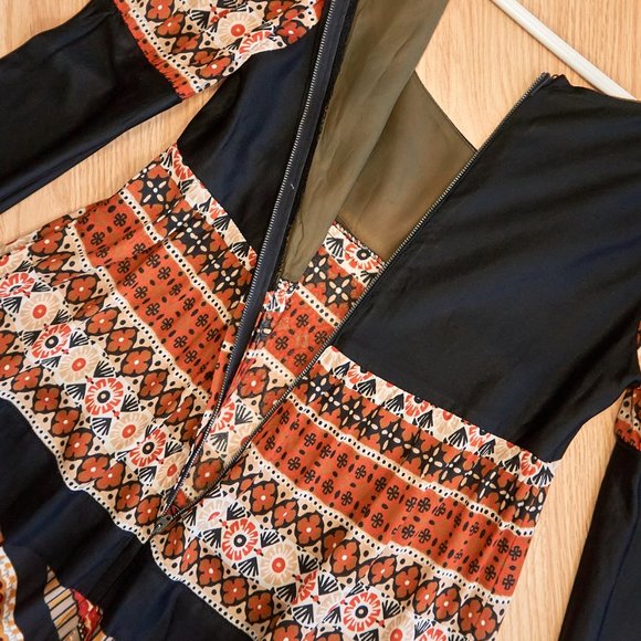 Vintage 60s Jean Varon Printed Maxi Babydoll Dress, Size XS, Made in England - Picture 10 of 10